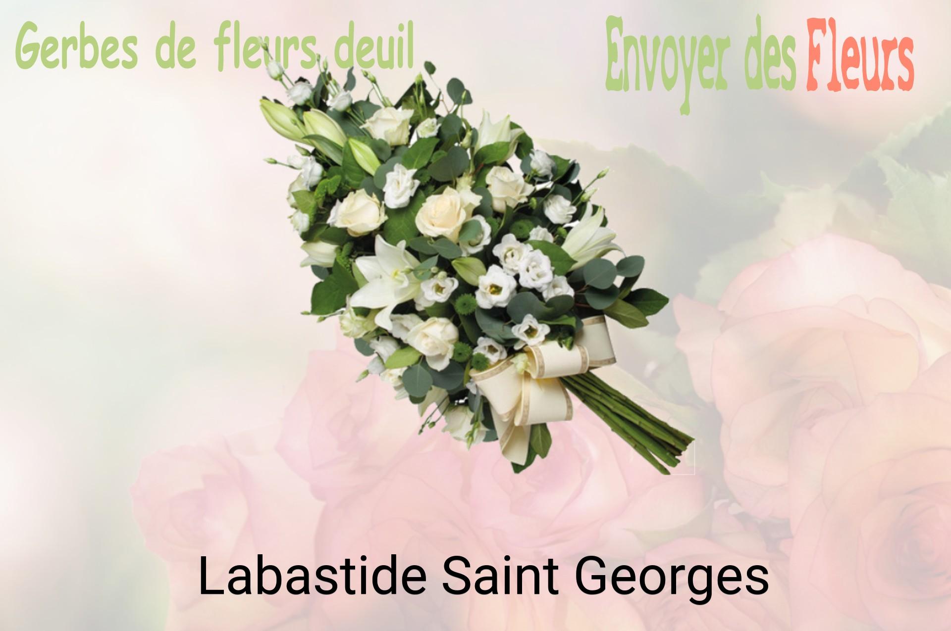 Gerbe de fleurs de deuil livrée à Labastide-Saint-Georges